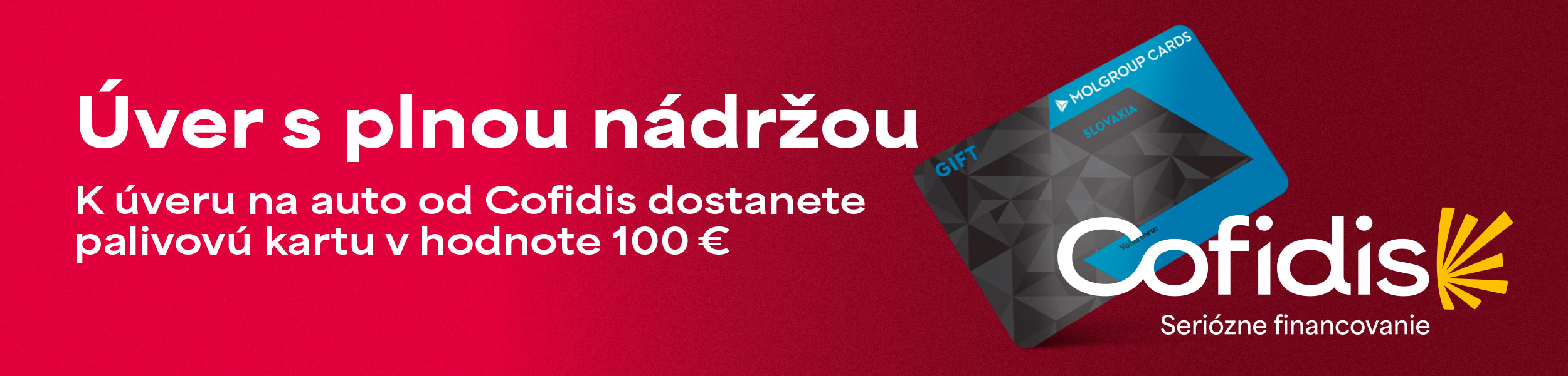 Úver s plnou nádržou – k úveru na auto od Cofidis dostanete palivovú kartu v hodnote 100 €